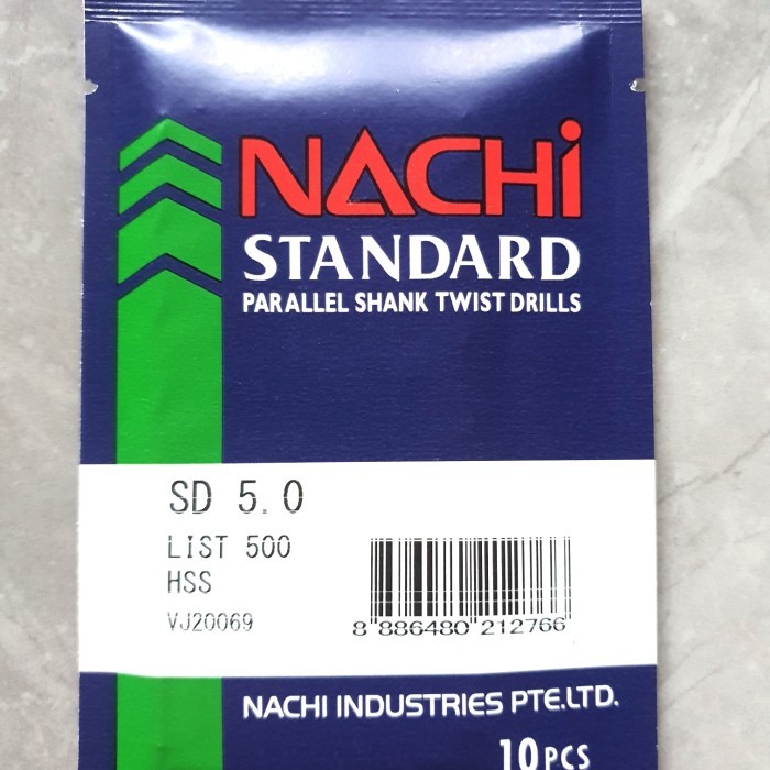 Mata bor besi NACHI 5mm - Mata bor HSS besi NACHI 5mm