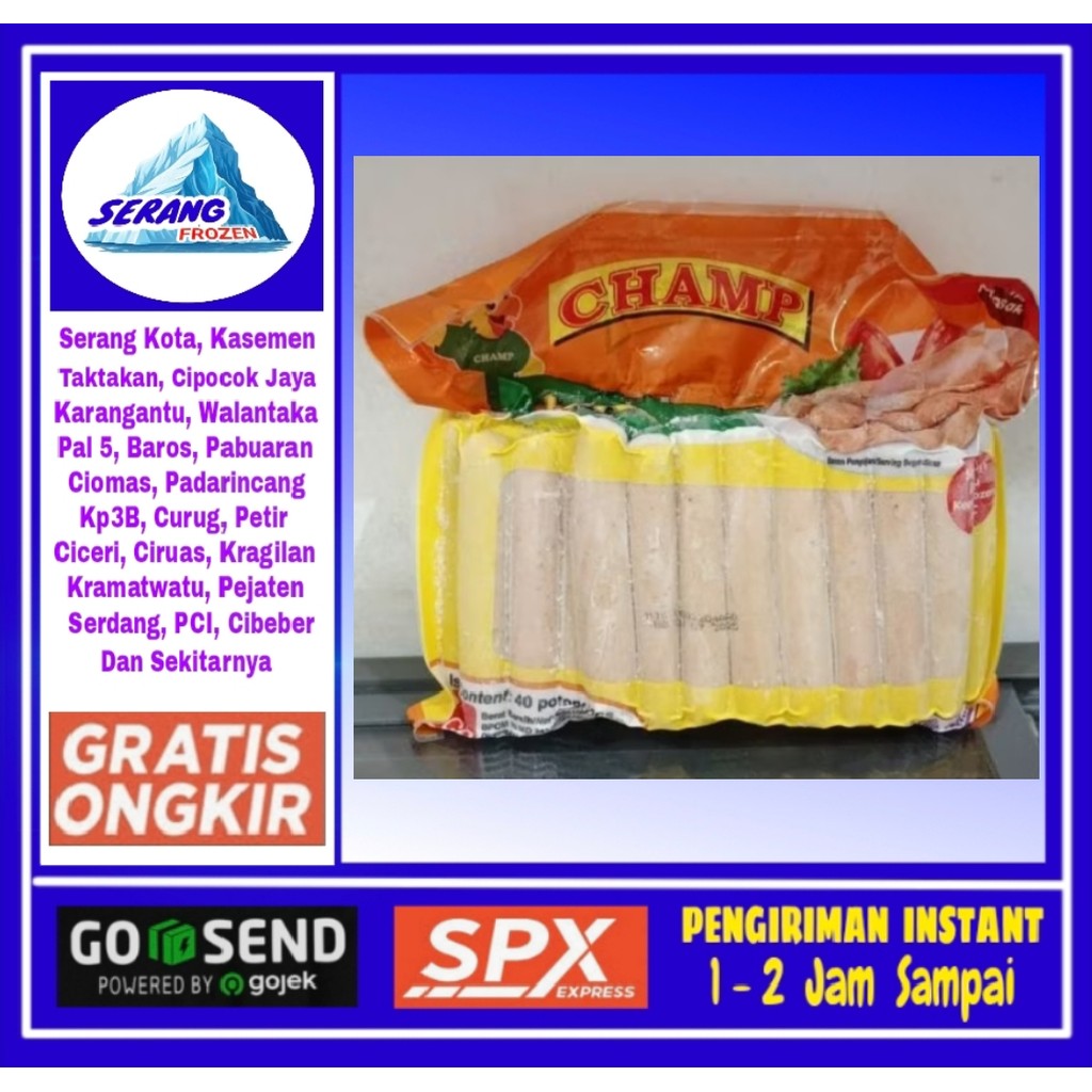 

Champ Sosis Ayam 1 Kg, Serang Frozen