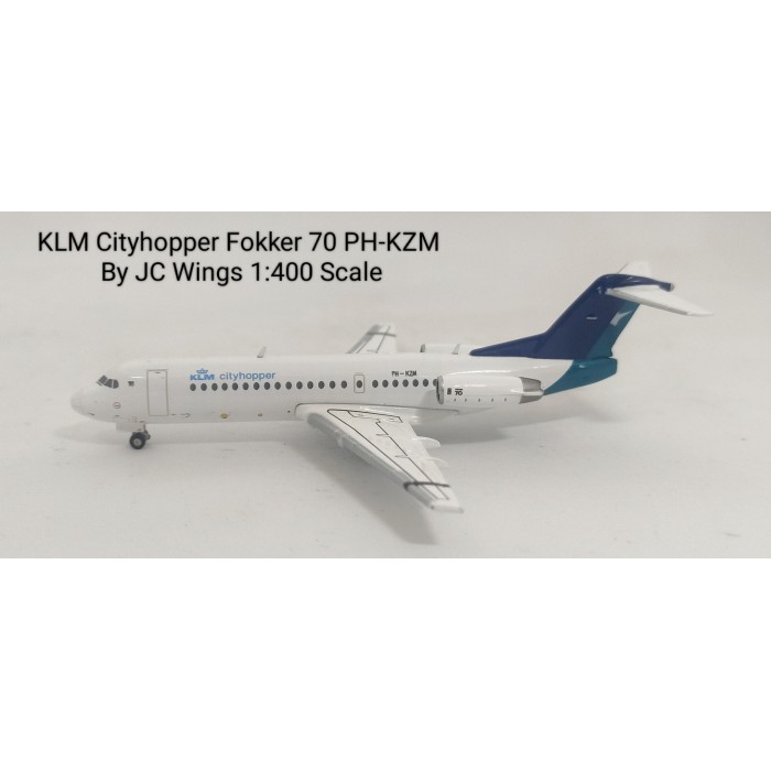 Miniatur Pesawat Terbang KLM Cityhopper Fokker-70 PH-KZM  JC Wings 1:400 Diecast Aircraft
