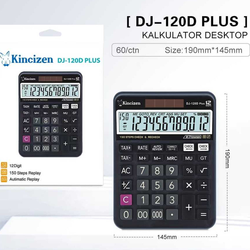 

KALKULATOR KINCIZEN CALCULATOR Kincizen DJ-120D Plus - Check & Correct Calculator/Kalkulator Desktop Bisa Cod
