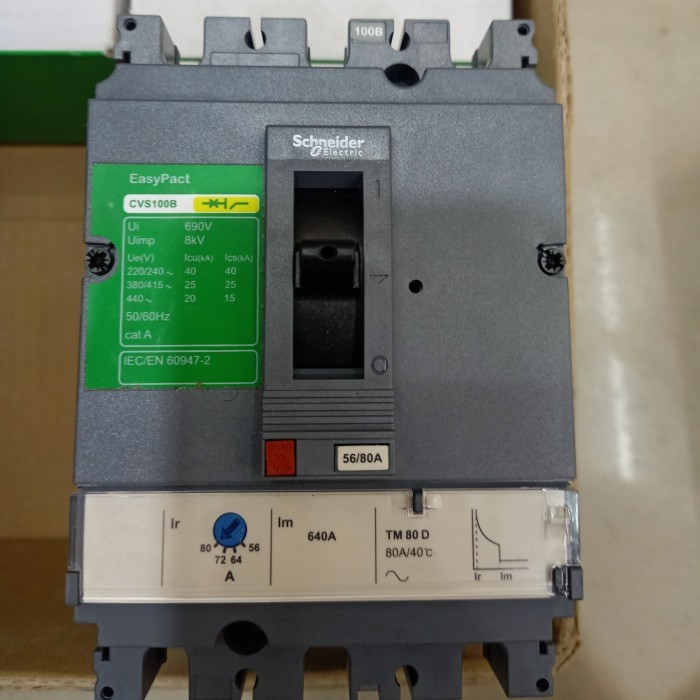 mccb CVS100B 80A 3P SCHNEIDER ORIGINAL