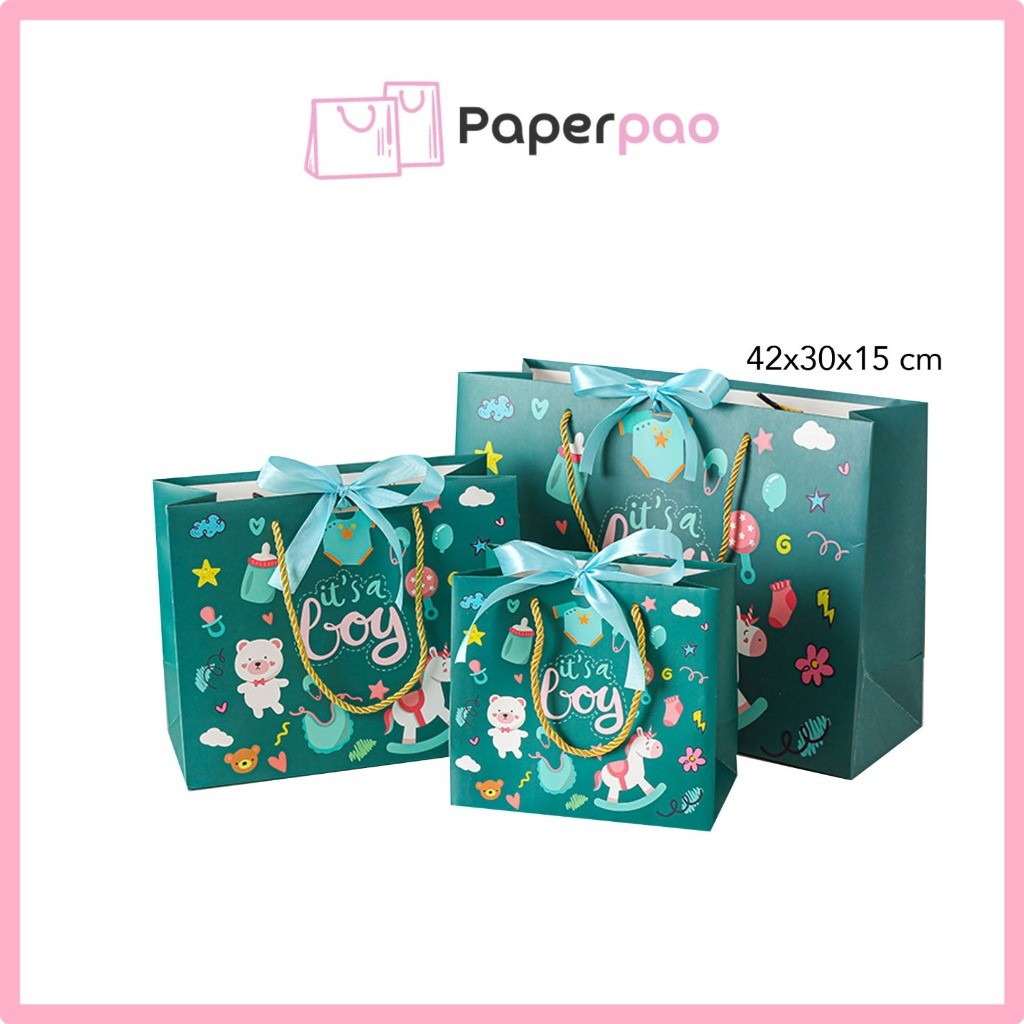 

PAPERPAO - Boy Girl LOVELY Paper Bag Kantong Kertas Ultah Souvenir Anak Goodie Bag
