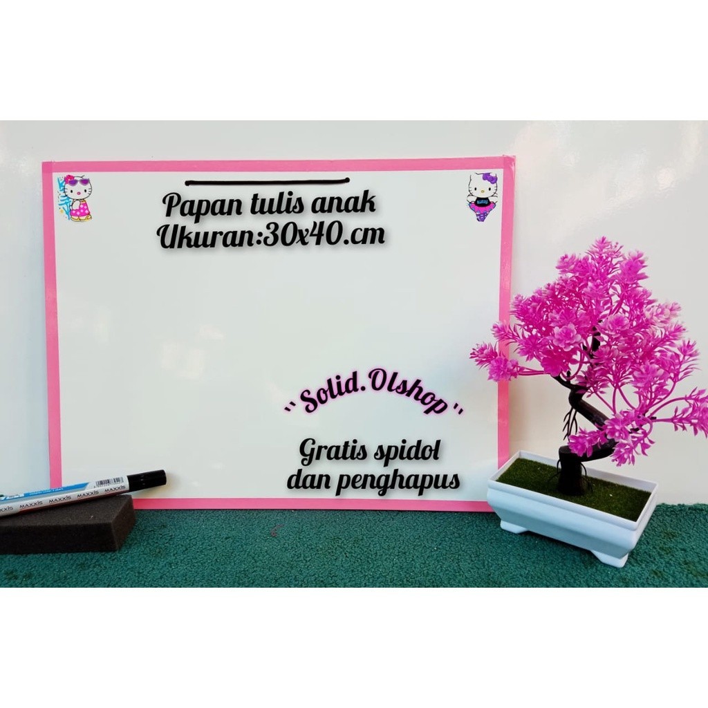 

Papan tulis white board ukuran 30x40/papan tulis karakter/papan tulis anak