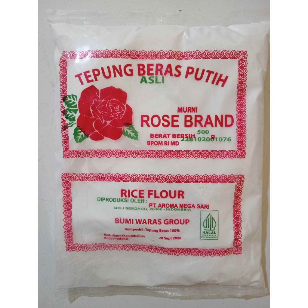

Tepung beras rose brand Kemasan