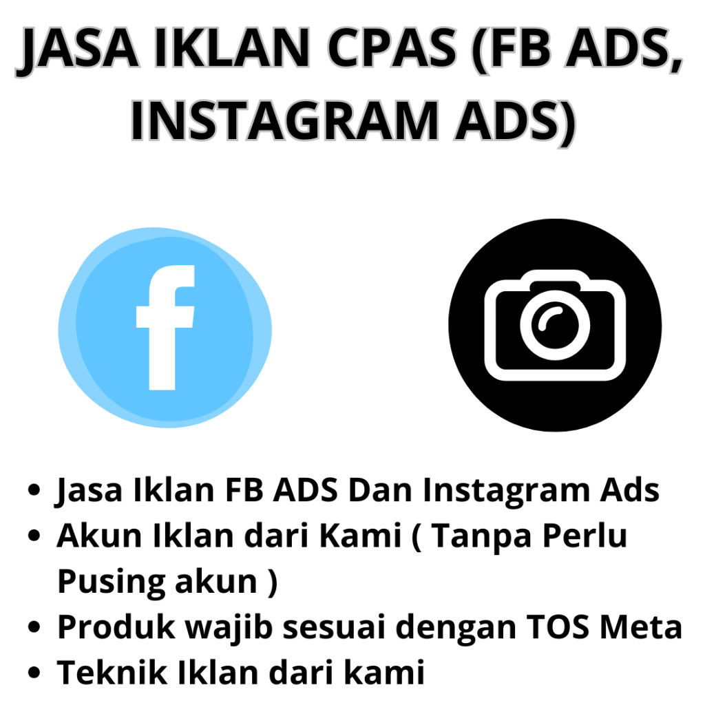 JASA Iklan Facebook ADS dan Instagram ADS Optimal Di 2025