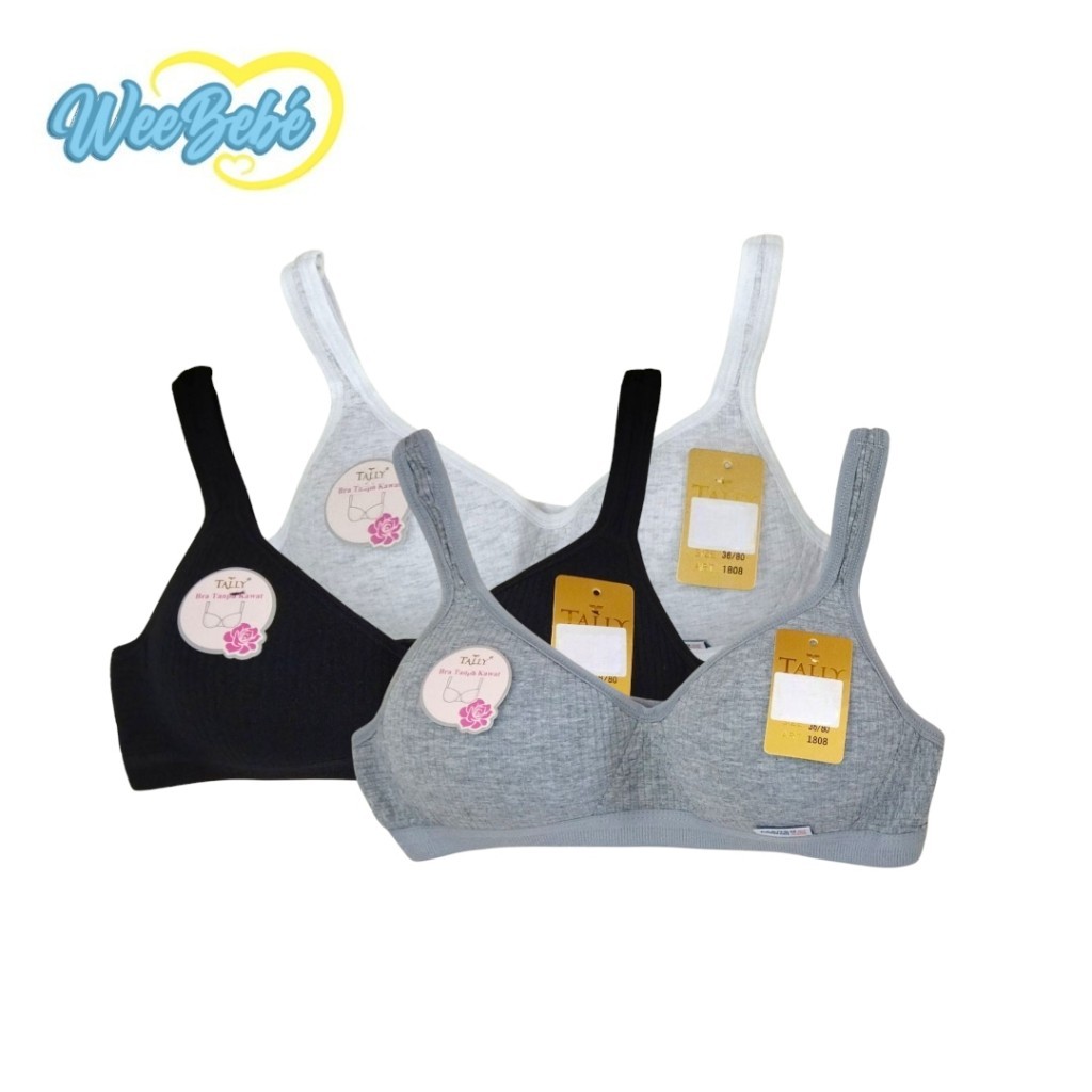 Bra Tanpa Kawat #1808 TALLY (Busa Sedang, Cup A, Full Cup)