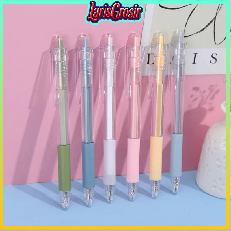 

COD Makassar Pena Gel Hitam Polos / Bolpoin Hitam Polos / Pena Hitam Gel 0.5 mm Transparan / Bolpoin Transparan / Gel Pen 0.5 mm