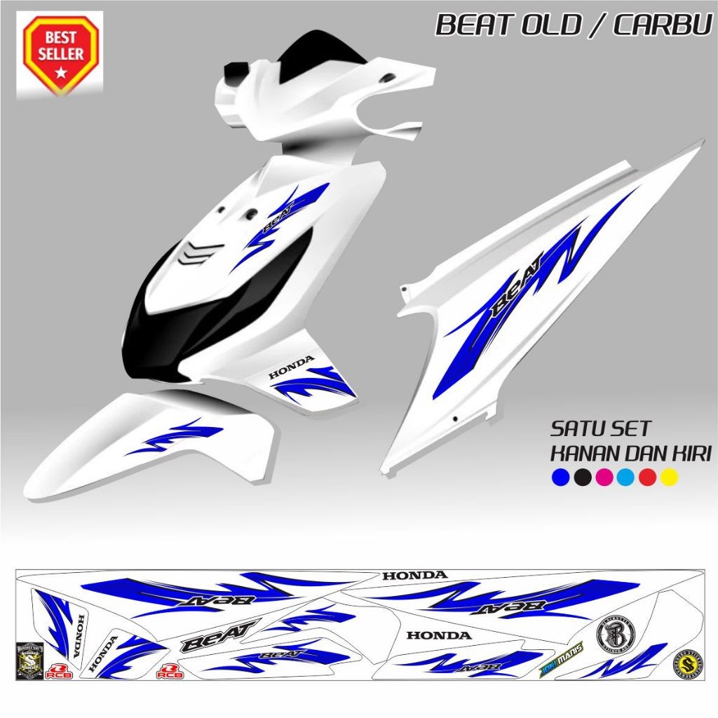 STIKER MOTOR STIKER KEREN BUAT MOTOR HONDA BEAT OLD KARBU