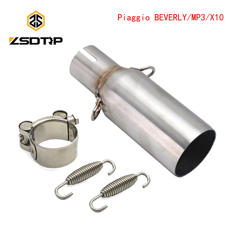 ZSDTRP For Piaggio MP3 125 2008-2014 BEVERLY 125 300 2009-2016 X10 125 12-16 Slip-on Motorcycle Exha