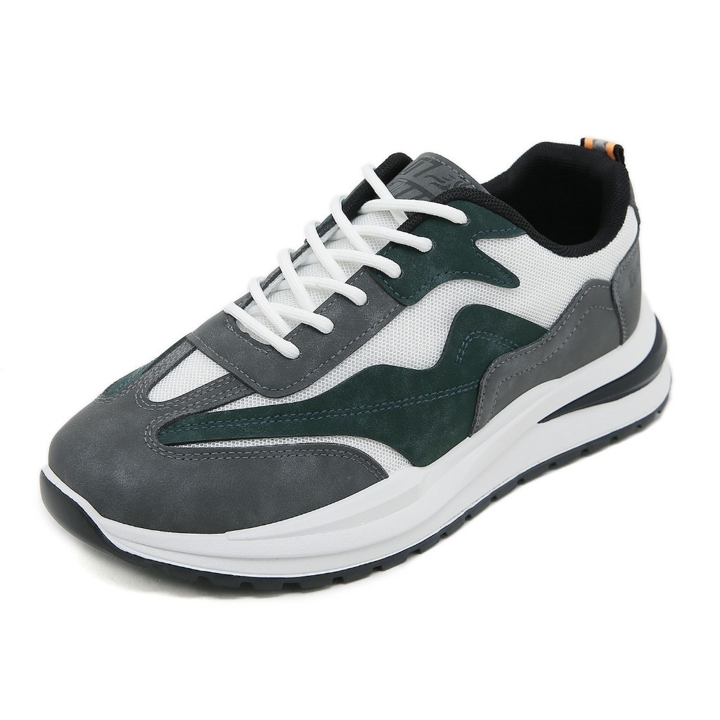 LV0322 Sepatu Sneakers Pria Sepatu Sport Hitam Pria