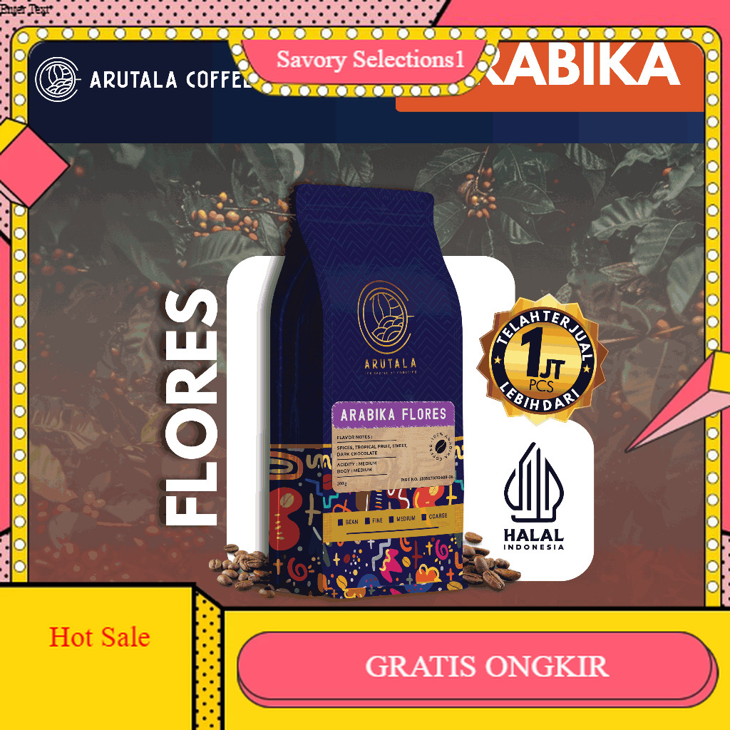 

【SAVORY】 SALE!! ARUTALA Kopi Flores Bajawa Arabika Arabica Coffee 200 gram