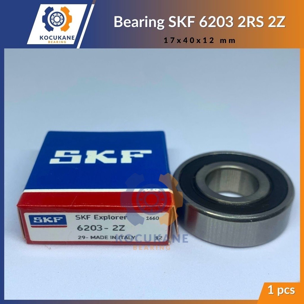 Ball Bearing 6203 2RS 2Z SKF Italy Diameter 17x40x12 mm