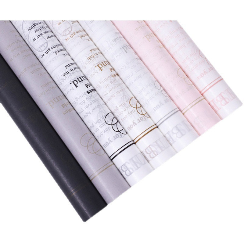 

Flower Wrapping Paper Cellophane Kertas Buket Bunga Motif Koran News Paper Color Florist KB095