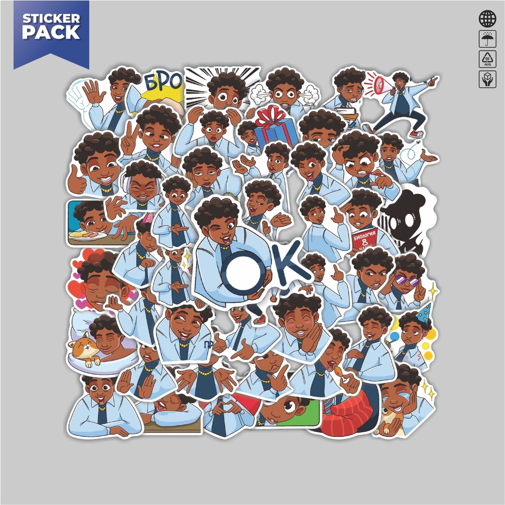 

[100PCS]Stiker Pack Stiker Mike Aesthetic Vinyl Anti Air Dekorasi Sticker Laptop Buku Journal Koper Helm Casing HP Gitar Helm Skateboard