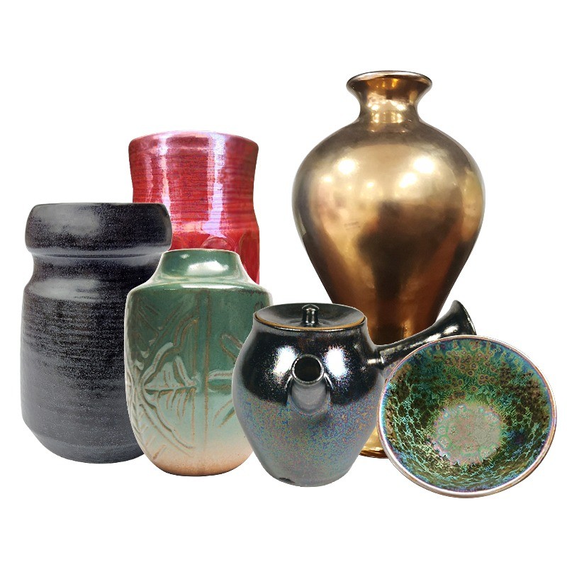 

500g 1240℃ Medium Temperature Electric Kiln Firing Ceramic Glaze Metal Series Art Glaze DIY Pottery Blank Body Coloring Paint