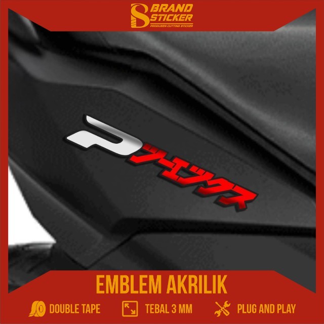 PROMOO!!!  Emblem PCX Japan 2 PCS Timbul 3D Logo Aksesoris Motor PCX Jepang