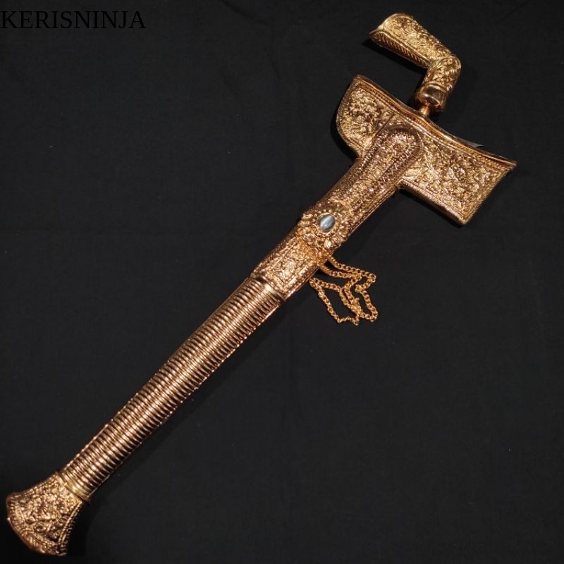 Warangka Keris Bugis Melayu Model Corok Full Sembur Emas / Sepuh Emas NJ15