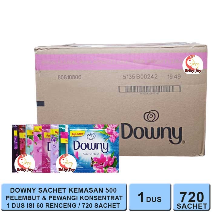 1 DUS ISI 60 SACHET PEWANGI CAIR DOWNY KEMASAN 500 (GOPEK)
