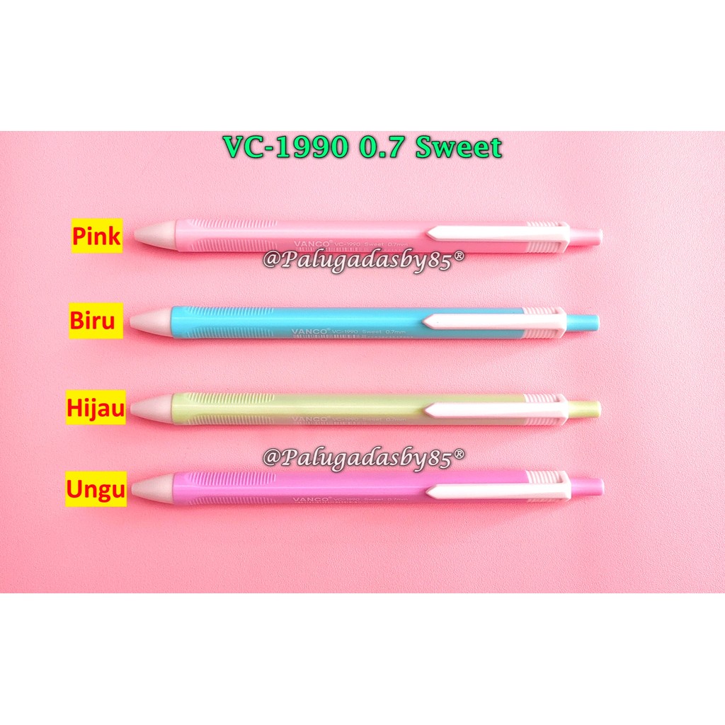 

(1 Biji) Bolpen VANCO VC-1990 Sweet 0.7 mm Ball Pen Hitam / Ball Pen Pulpen Pena Vanco VC-1990