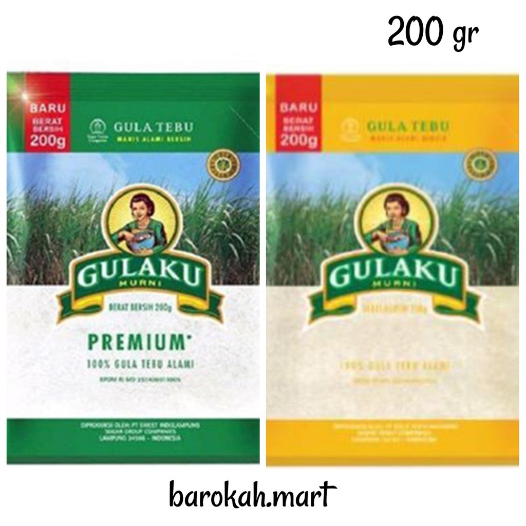 

Gula Gulaku Premium Hijau - Gulaku Tebu Kuning 200 gr