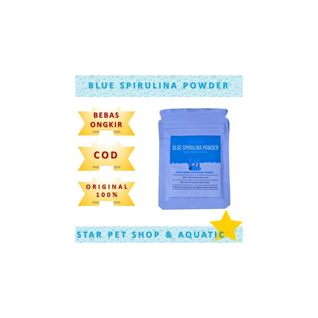 obat vitamin ikan hias BLUE SPIRULINA POWDER 5 GR saset