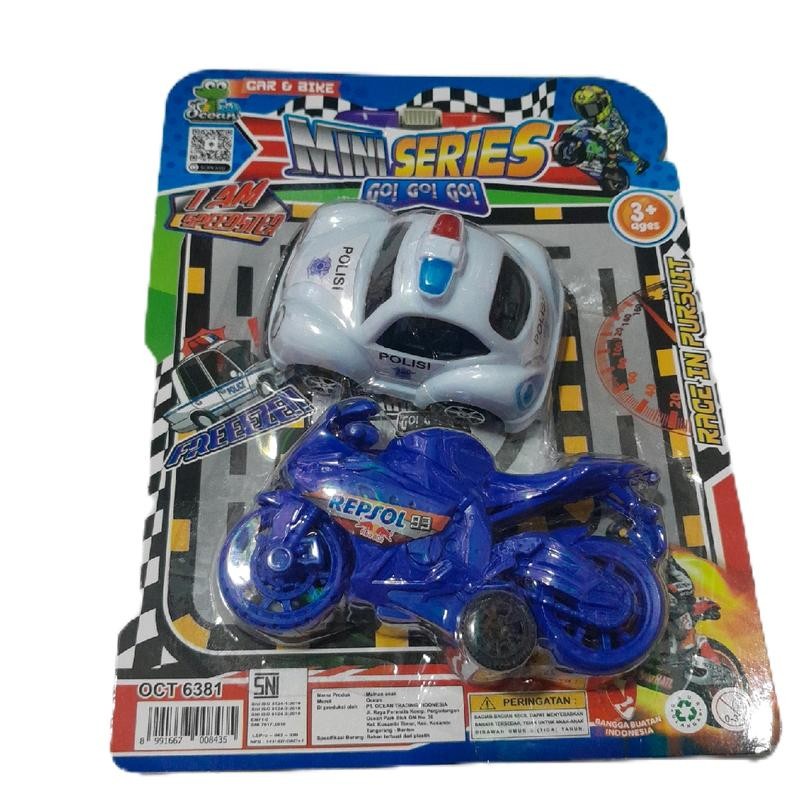 MAINAN ANAK MOTO GP SET MOBIL POLISI / MOBIL POLISI SET MOTOR MAINAN ANAK / MAINAN MOBIL POLISI