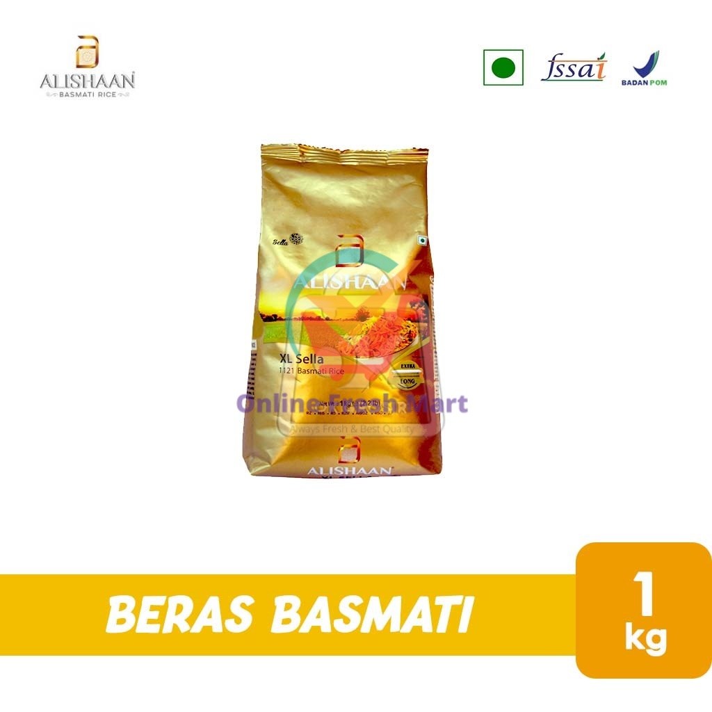 

Beras Basmati Alishaan / Basmati Rice (Kemasan asli 1kg) - Online Fresh Mart Denpasar