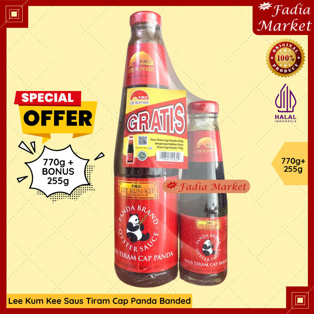 

Lee Kum Kee Oyster Sauce Saus Tiram Cap Panda Banded Bonus 770g Free 255g Malaysia