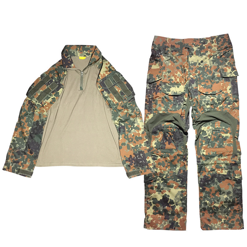 Gen3 Flecktarn G3 Frog Suit German Jungle Spotted Camouflage Men's Tactical Combat Uniform Suit Airs