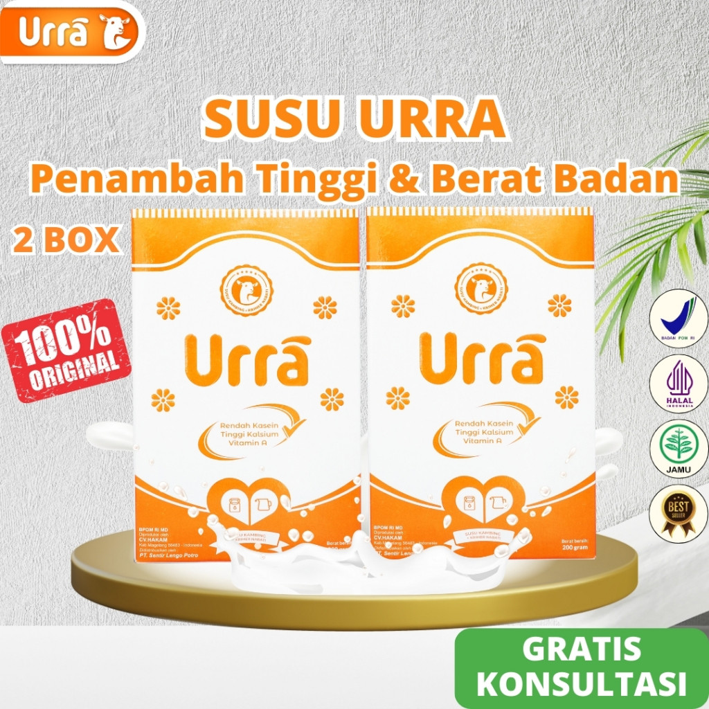 

Urra Susu Kambing Saanen Eropa Original Penambah Tinggi Badan Dan Berat Badan Anak - 2 Box