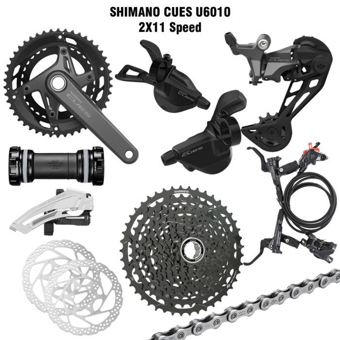 Shimano Cues U6010 2x11 Speed Groupset Sepeda