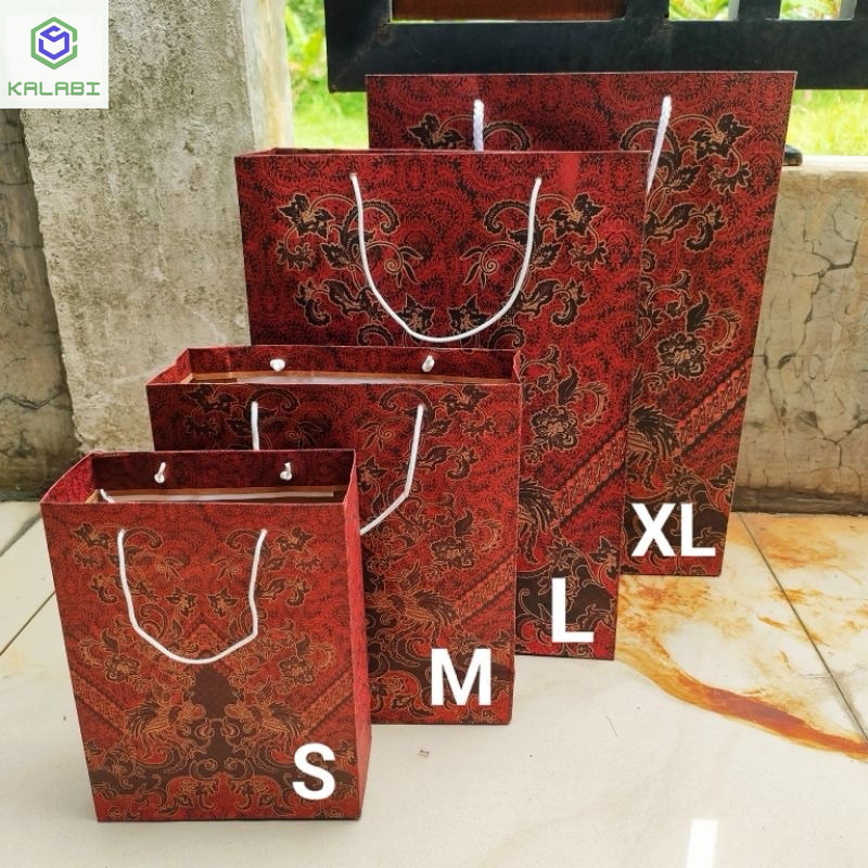 

Tas Paperbag Motif batik dan polos All Size beragam ukuran Siap Kirim