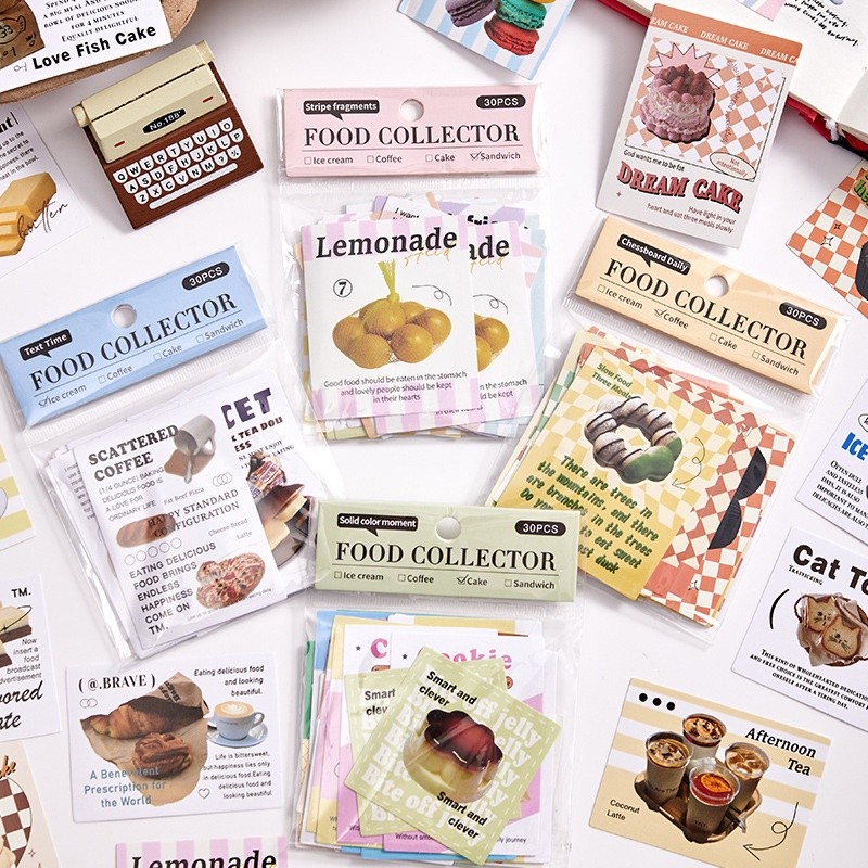 

Food Collector Series Sticker Pack Sticker Pack Stiker Journal DIY Scrapbook Decor Korean Stickers Photocard Deco Pho