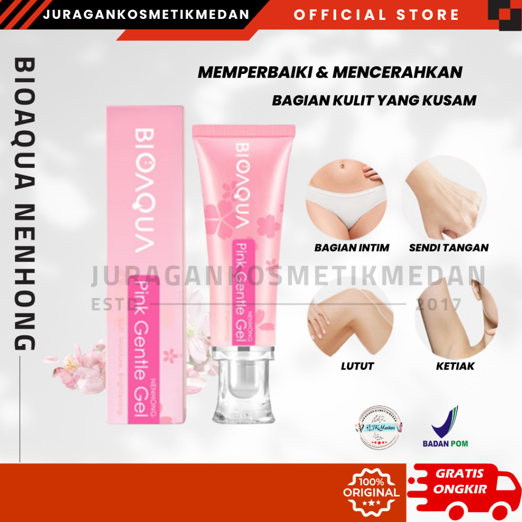 BIOAQUA NENHONG BPOM HALAL WARM GENTLE PINK CREAM LIP SERUM BIBIR BALM OIL GLOSS 30G  PEMERAH BIBIT