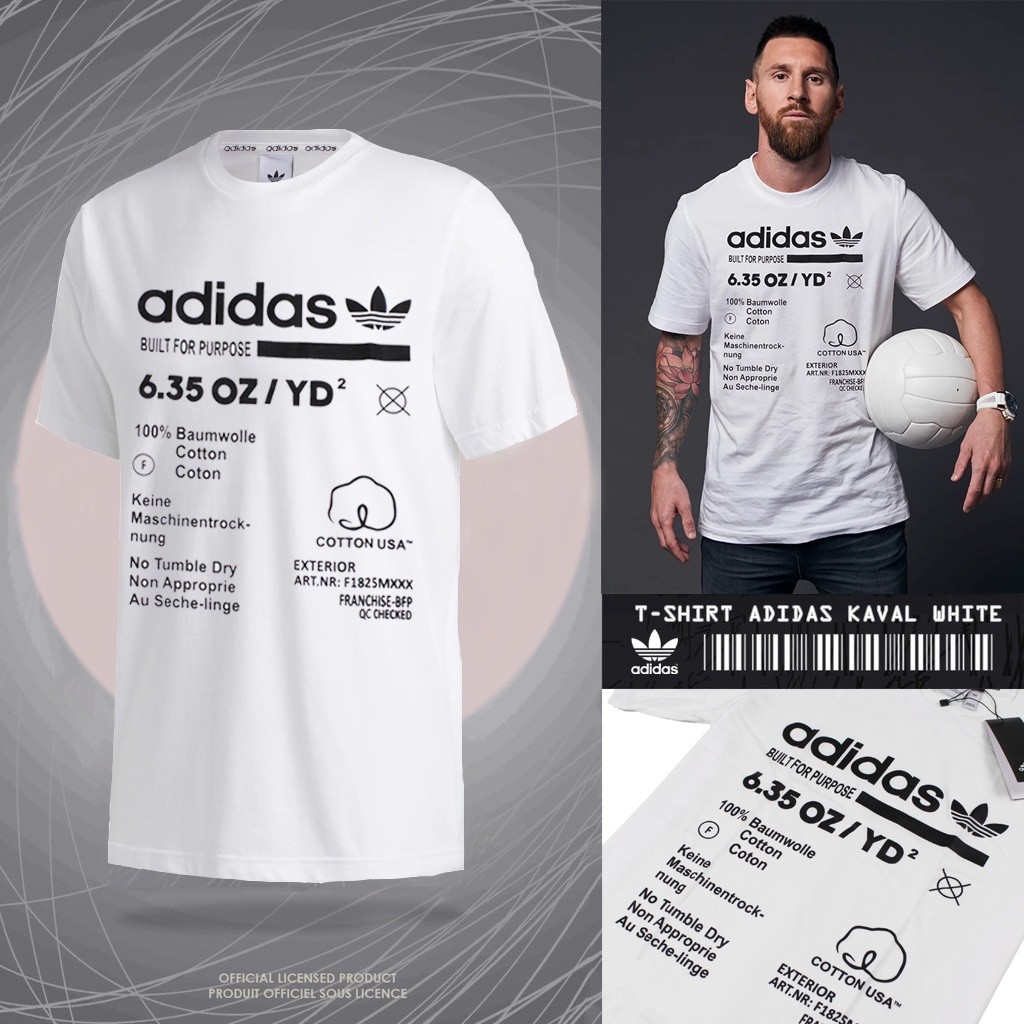 TSHIRT ADIDAS / KAOS ADIDAS PREMIUM KAVAL WHITE 24S / BAJU ADIDAS