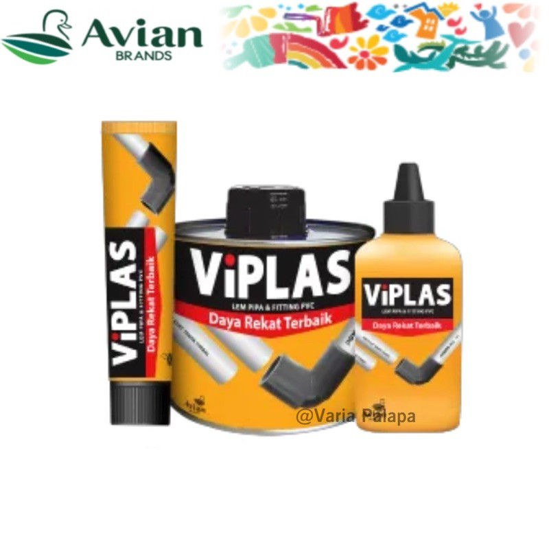 LEM PIPA PEREKAT PRALON PARALON PVC VIPLAS KALENG BESAR 360GR kecil 55GR PARALON FITING PIPA PVC