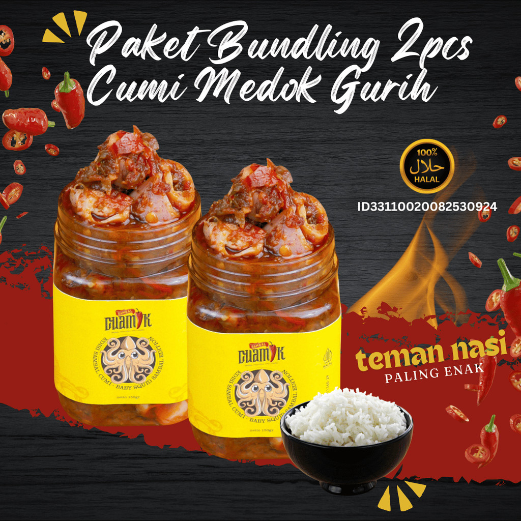 

Paket Bundling 2pcs Sambal Cuamik - Sambel Cumi Super Pedas Medok