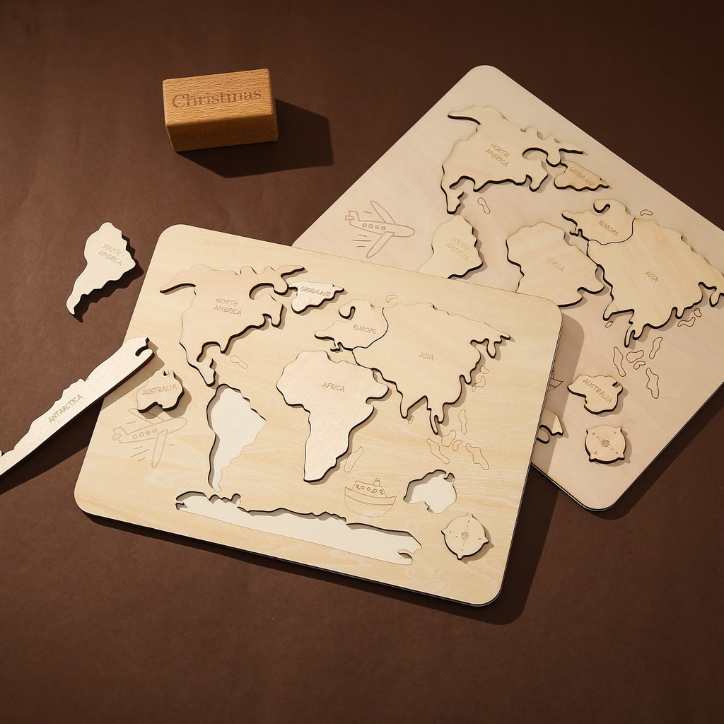 

Wooden World Map Continents Puzzle Toys Montessori Toys For Kids Child Games Boys Girls Early Educational Toys Children's Toys G