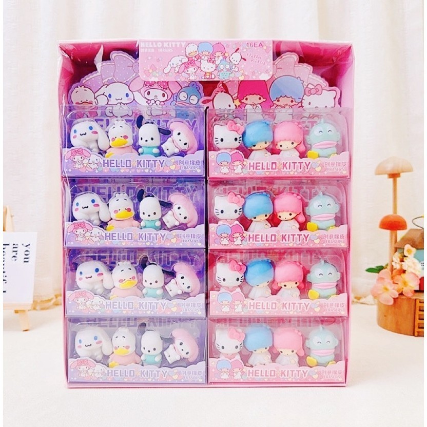 

(4pcs) penghapus 3D Sanrio set 4 karakter - OS0360