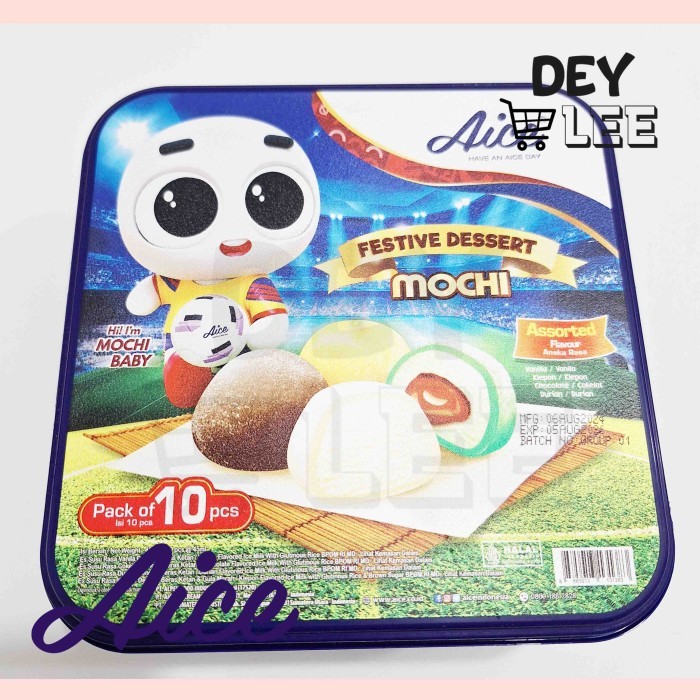 

AICE Mochi Ice Cream Aneka Rasa MIX 450ml per box isi 10 pcs Assorted Flavour Bandung