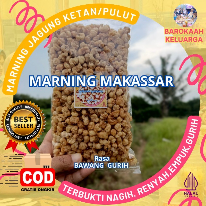 

Rajanya MAKARONI MARNING JAGUNG KETAN/PULUT 250 gr GURIH ASIN TERBUKTI nampol Pulen RENYAH DAN bikin NAGIH BANGET OLEH-OLEH KHAS SULAWESI