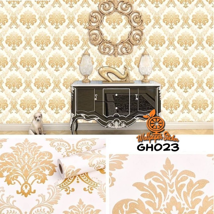 Mall [Ori]-Limited Stok Wallpaper Stiker Dinding Kamar Tidur Ruang Tamu Motif Batik BestSeller - GH0