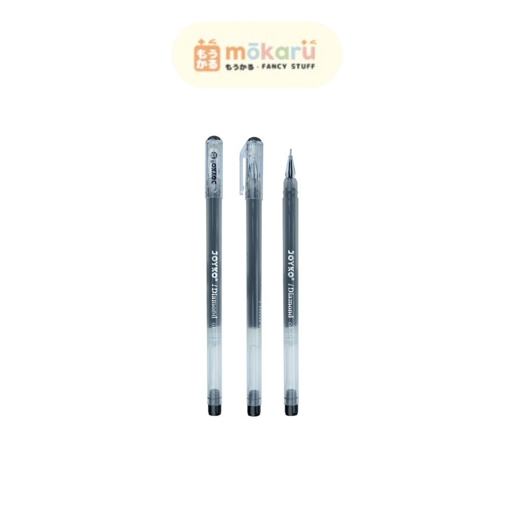 

Joyko Gel Pen GP-212 Black / Pulpen Gel Warna Hitam iDiamond 0.5mm