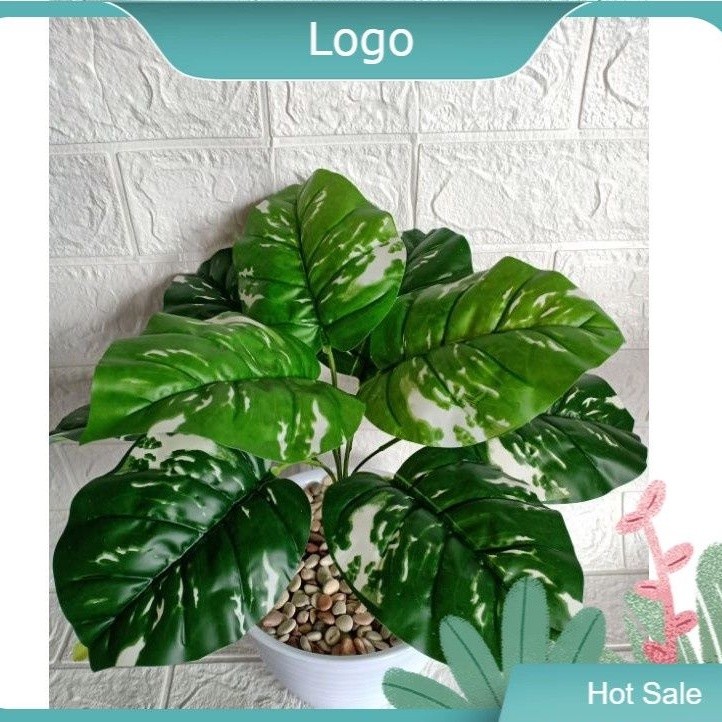 Bunga Artificial Murah Daun Aglonema plastik