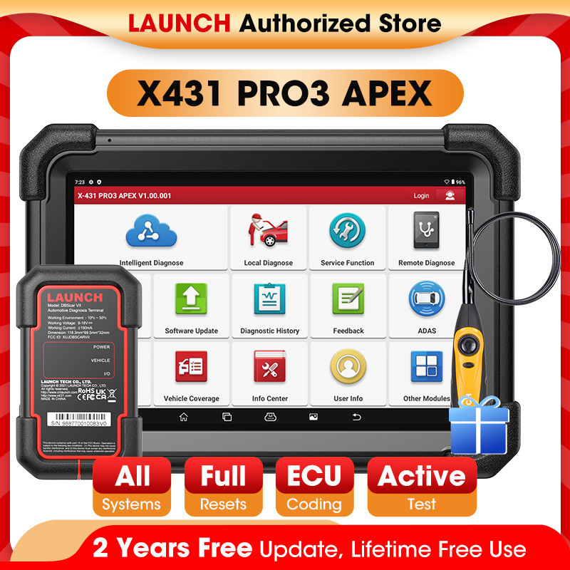 

NEW LAUNCH X431 PRO3 APEX Car Diagnostic Tools OBD2 Scanner Diagnost Auto Automotive Scan Autoscanner Diagnosis Free Shipping