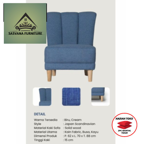 (FREE BANTAL TIDUR) Sofa Evana 1 Seater harmony living  CIREBON SASVANA FURNITURE