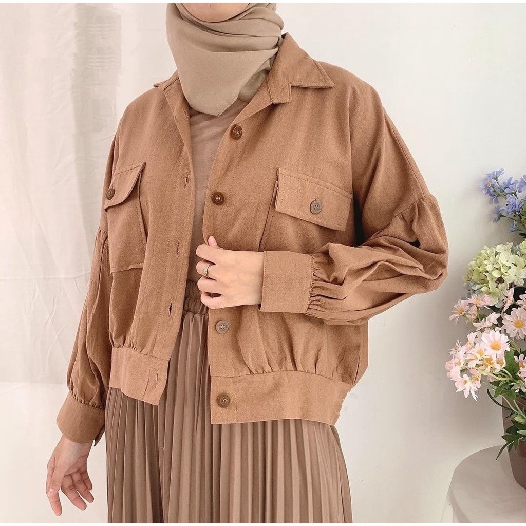 Spesial Busan Deo Jaket Linen Premium Kualitas Premium