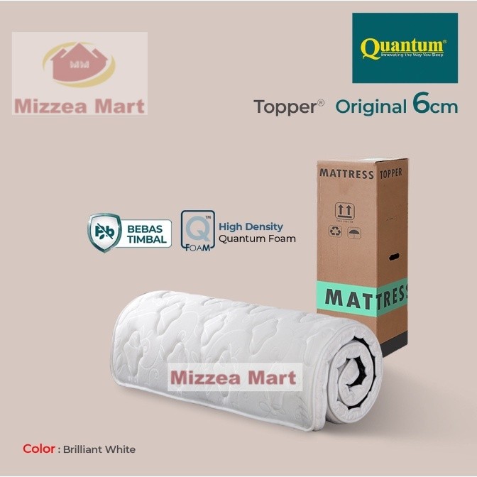 Mizzea Mattress Topper Quantum 180x200 Cm Pelapis Kasur Spring Bed Original Tebal 6 Cm