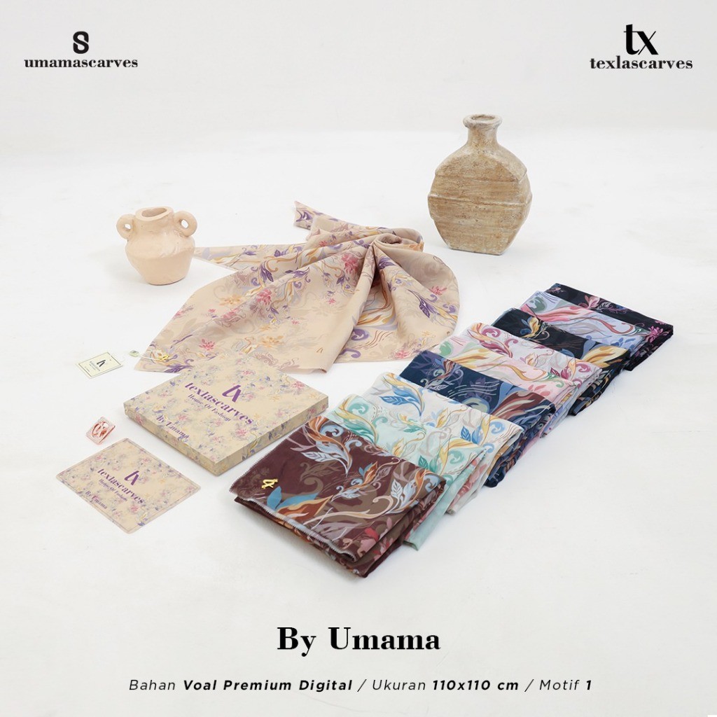 BOX TexlaScarves By Umama Scarf 10BOX/Seri Motif /1 Iket