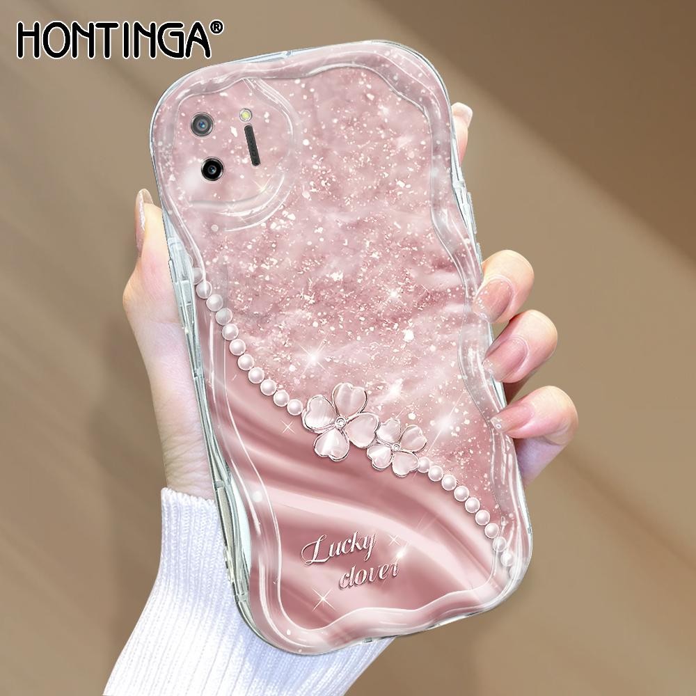 Hontinga Realme C11 Hp Casing Soft Cassing Sofcase Phone Case Pink Flower 6428 Softcase Kesing Cassi